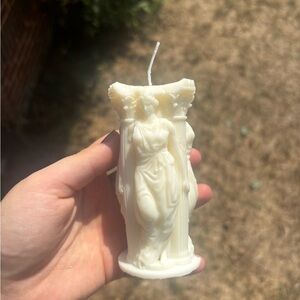 White Sculpted Candle